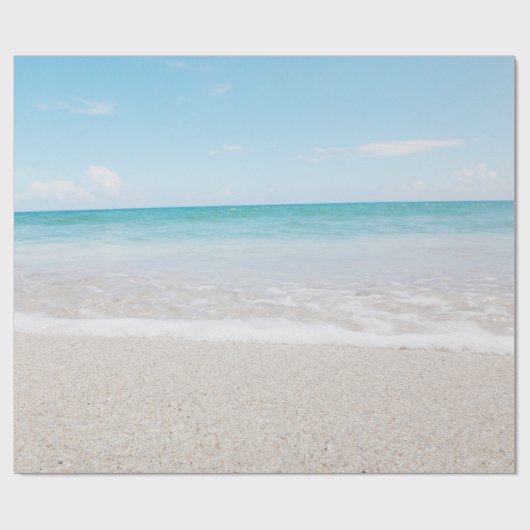 Papier Cadeau Ocean Wrapping Papier Plage Mariage Océan I Lumièr (Plat)