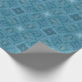 Papier Cadeau Océanique Géométrique Motif sans couture - Moderne (Coin)