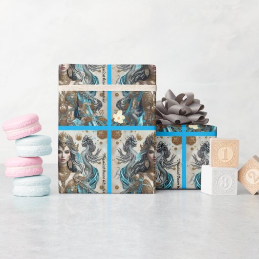 Papier Cadeau "Océanus mythique" (Baby Shower)