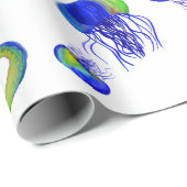 Papier Cadeau OctoJelly Sea Creature Papier d'enveloppement pers (Coin rond)