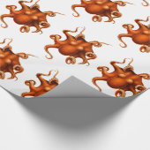 Papier Cadeau Octopus Kraken Illustration de l'art Vintage (Coin)