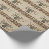 Papier Cadeau Octopus Kraken Illustration Vintage (Coin)