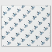 Papier Cadeau Octopus kraken nautique plage de mer (Plat)