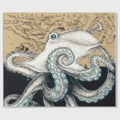 Papier Cadeau Octopus Vintage (Plat)