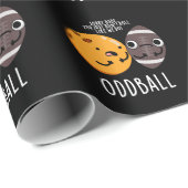 Papier Cadeau Oddball drôle jeu de football BG foncé (Coin rond)