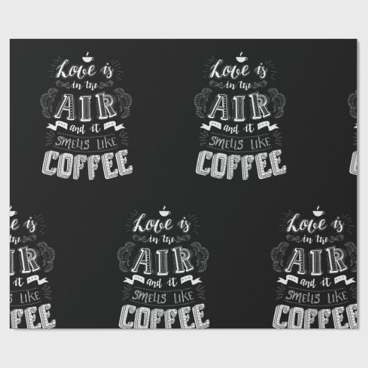 Papier Cadeau Odeurs De Café (Plat)