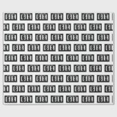 Papier Cadeau Odomètre 69e anniversaire (Plat)