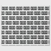 Papier Cadeau Odomètre du 39e anniversaire (Plat)