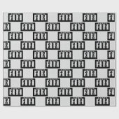 Papier Cadeau Odomètre noir pour 40e anniversaire (Plat)