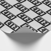 Papier Cadeau Odomètre noir pour 45e anniversaire (Coin)