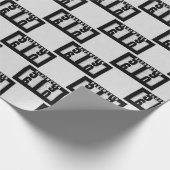 Papier Cadeau Odomètre noir pour 60e anniversaire (Coin)