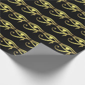 Papier Cadeau Oeil de noir égyptien de symbole de horus (Coin)