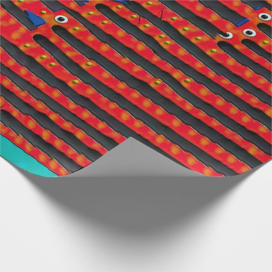 Papier Cadeau Oeil de poisson Abstrait (Coin)