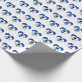 Papier Cadeau Oeil mal grec du coeur (Coin)