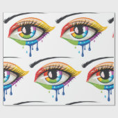 Papier Cadeau Oeil peint (Plat)