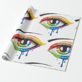Papier Cadeau Oeil peint (Déroulé)