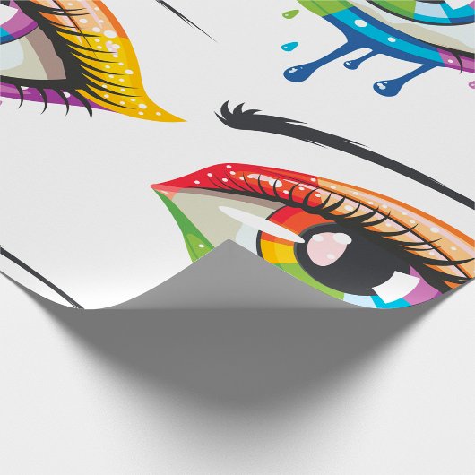 Papier Cadeau Oeil peint