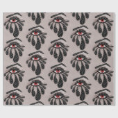 Papier Cadeau Oeil rouge Larmes noires Café gothique (Plat)