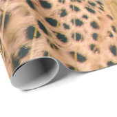 PAPIER CADEAU OEIL SUR LA CIBLE - PHOTO D'ANIMAUX DE LEOPARD (Coin rond)