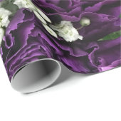Papier Cadeau Oeillets de pourpre de bouquet (Coin rond)