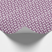Papier Cadeau Oeillets pourpres et blancs de prune (Coin)