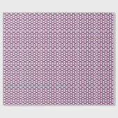 Papier Cadeau Oeillets pourpres et blancs de prune (Plat)