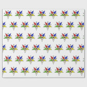 Papier Cadeau OES Etoile Orientale Soeur franc-maçonnerie Masoni (Plat)