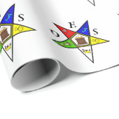 Papier Cadeau OES Etoile Orientale Soeur franc-maçonnerie Masoni (Coin rond)