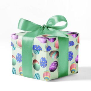 Papier Cadeau Oeuf de Pâques Vert Fête de Pâques Oeuf de Pâques