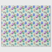 Papier Cadeau Oeuf de Pâques Vert Fête de Pâques Oeuf de Pâques (Plat)