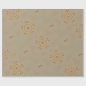 Papier Cadeau Oeuf Jaune Doré Motif OEufs de Pâques Beige rustiq (Plat)