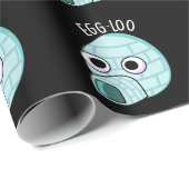 Papier Cadeau Oeuf-loo Funny Oeuf-Pun Dark BG (Coin rond)