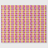 Papier Cadeau Œufs Colorés Joyeuses Pâques (Plat)