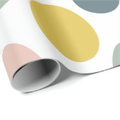 Papier Cadeau Oeufs colorés modernes Motif | Pâques Wrapper Pa (Coin rond)