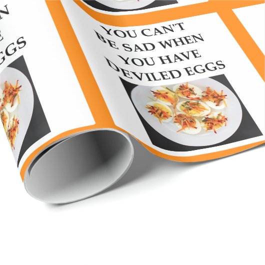 Papier Cadeau Oeufs de DEVILED (Coin rond)