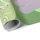 Papier Cadeau Oeufs de lapin de Pâques (Coin rond)