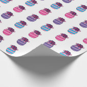 Papier Cadeau Oeufs de Pâques aux fleurs et au ruban (Coin)