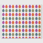 Papier Cadeau OEufs de Pâques colorés (Plat)