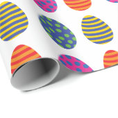 Papier Cadeau OEufs de Pâques colorés (Coin rond)