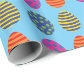 Papier Cadeau OEufs de Pâques colorés (Coin rond)