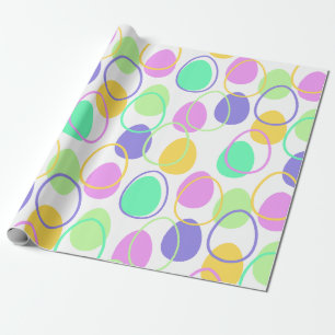 Papier Cadeau Oeufs de Pâques et contours