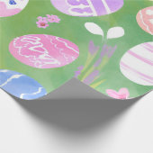 Papier Cadeau Oeufs de Pâques | Jolie chasse aux oeufs d'aquarel (Coin)