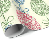 Papier Cadeau Oeufs de Pâques modernes (Coin rond)