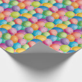 Papier Cadeau Oeufs de Pâques Motif bleu vert violet rose (Coin)