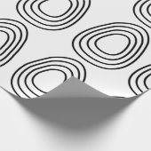 Papier Cadeau Oeufs de Pâques Noir et blanc Joyeux Pâques (Coin)