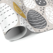 Papier Cadeau Oeufs de Pâques Pastel mignons (Coin rond)