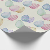 Papier Cadeau Oeufs de Pâques Peints Classiques (Coin)