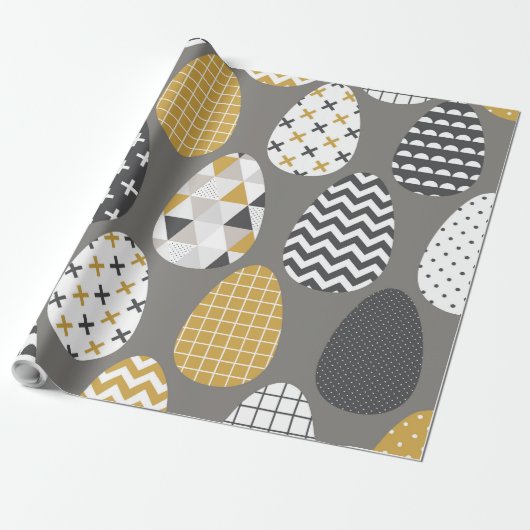 Papier Cadeau Oeufs géométriques (Déroulé)