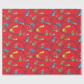 Papier Cadeau Oeufs verts et jambon | Motif de train (Plat)