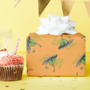 Papier Cadeau Œufs verts et jambon sur le motif
